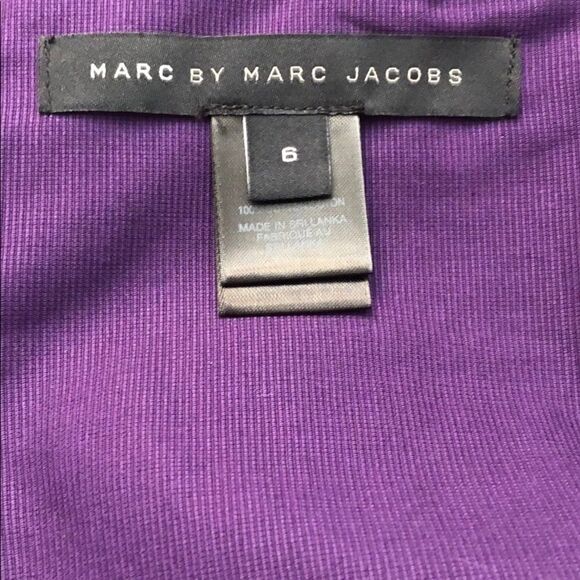 Marc by Marc Jacobs Fiona Purple Cotton Bubble Hem Dress Size 6 - Picture 14 of 16